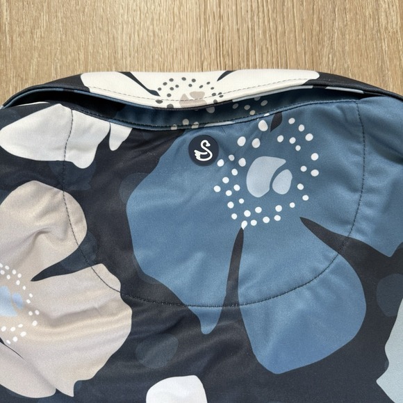 Swannies Golf Mellblom Polo Shirt Mens Large Navy Floral All Over Print NWT - Picture 10 of 10